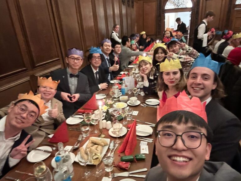 Members of the Rao Group at a Christmas dinner, 2024